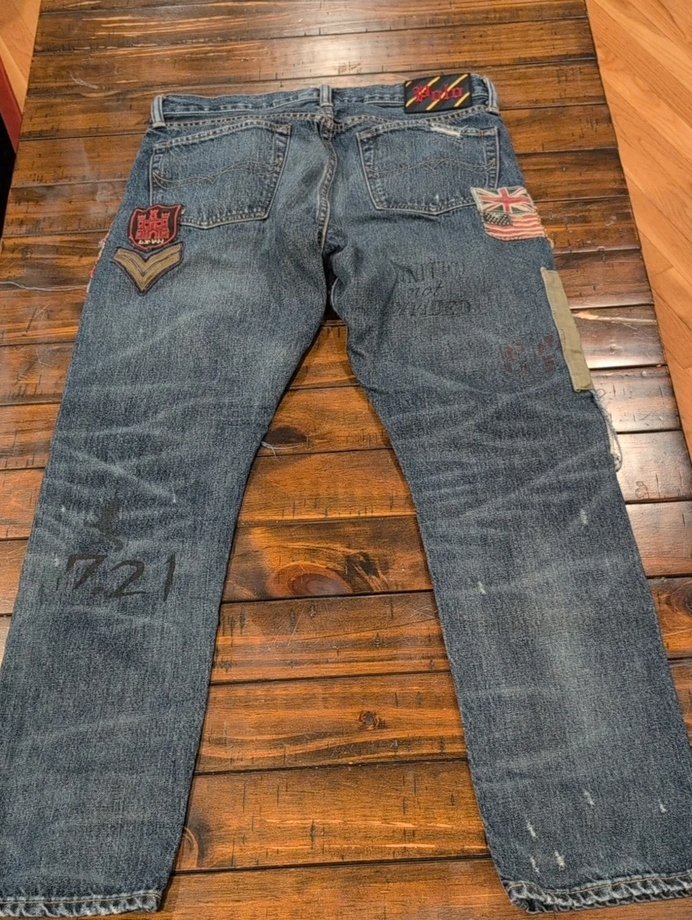 Polo Sullivan Slim Distressed Jeans Patchwork 30x29
